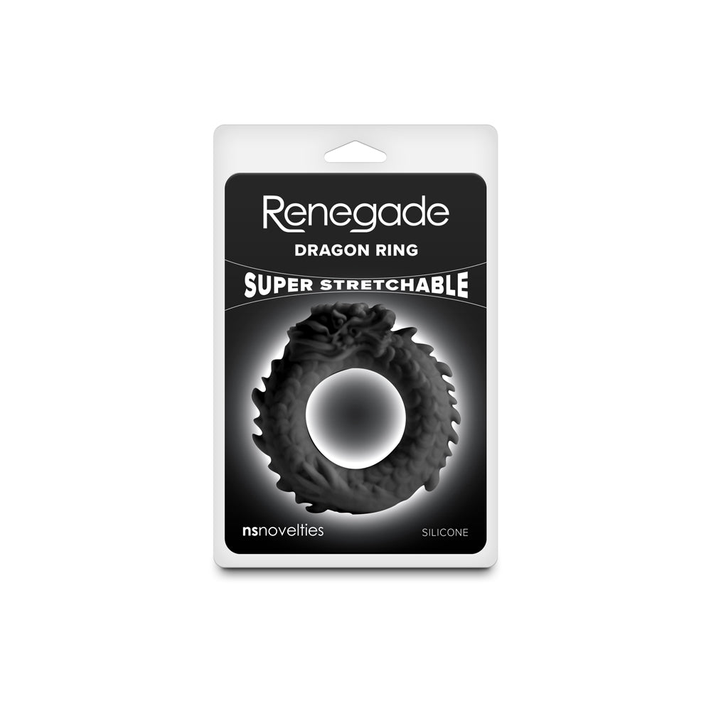 Renegade Dragon Cock Ring - Black